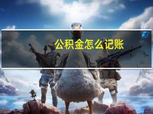 公积金怎么记账