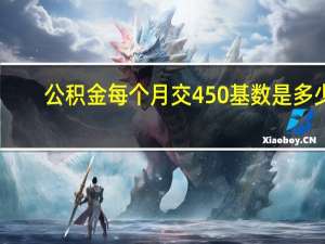 公积金每个月交450基数是多少