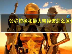公称粒径和最大粒径该怎么区分