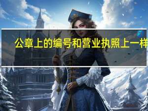 公章上的编号和营业执照上一样吗