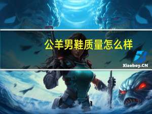 公羊男鞋质量怎么样