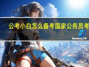 公考小白怎么备考国家公务员考试