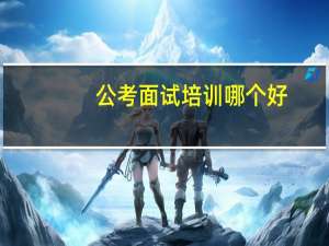 公考面试培训哪个好