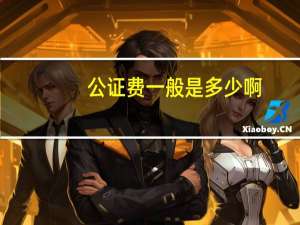 公证费一般是多少啊