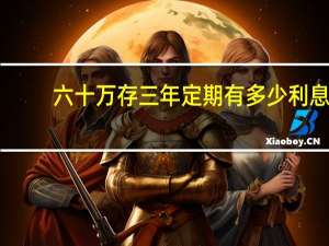 六十万存三年定期有多少利息