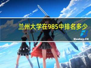 兰州大学在985中排名多少