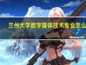 兰州大学数字媒体技术专业怎么样