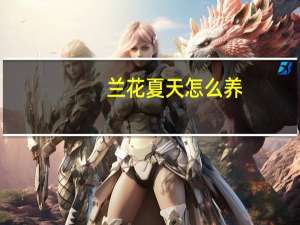 兰花夏天怎么养：避光通风