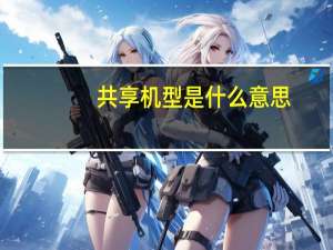 共享机型是什么意思