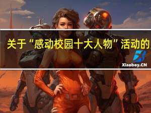 关于“感动校园十大人物”活动的点子