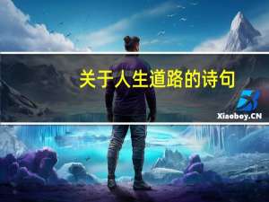 关于人生道路的诗句