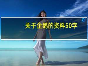 关于企鹅的资料50字（关于企鹅的资料）