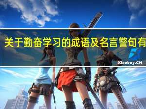关于勤奋学习的成语及名言警句有哪些