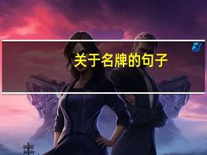 关于名牌的句子