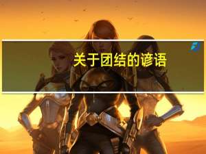 关于团结的谚语