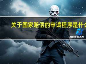 关于国家赔偿的申请程序是什么
