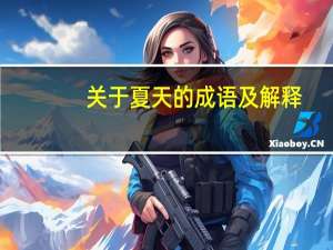 关于夏天的成语及解释（关于夏天的成语）