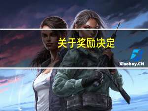 关于奖励决定