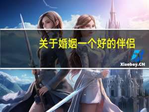 关于婚姻一个好的伴侣