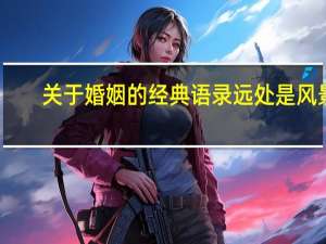 关于婚姻的经典语录远处是风景,近处的才是人生