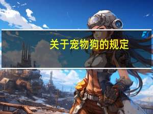 关于宠物狗的规定