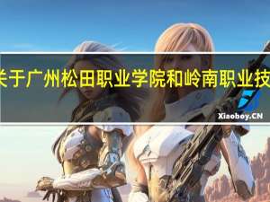 关于广州松田职业学院和岭南职业技术学院...