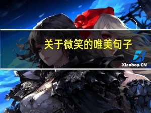 关于微笑的唯美句子（微笑是什么仿写句子）