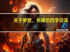 关于梦想、拼搏的四字词语（形容为梦想拼搏的成语）