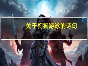 关于狗狗游泳的诗句