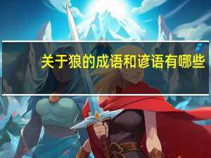 关于狼的成语和谚语有哪些