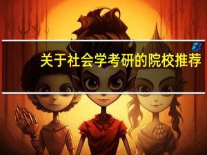 关于社会学考研的院校推荐