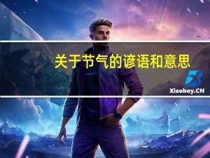 关于节气的谚语和意思