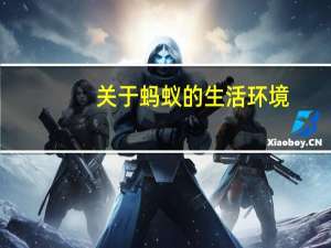 关于蚂蚁的生活环境（有关蚂蚁的生活习性）