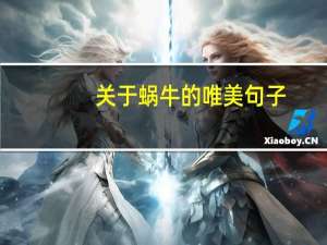 关于蜗牛的唯美句子