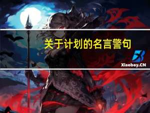 关于计划的名言警句