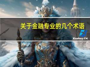 关于金融专业的几个术语。谁能给详细解释一下