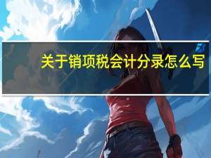 关于销项税会计分录怎么写