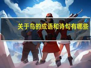 关于鸟的成语和诗句有哪些