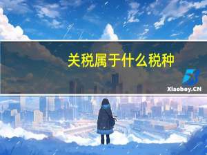 关税属于什么税种