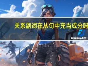关系副词在从句中充当成分吗