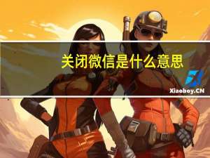 关闭微信是什么意思