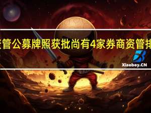 兴证资管公募牌照获批 尚有4家券商资管排队申请待批