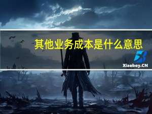 其他业务成本是什么意思