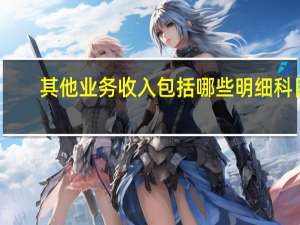 其他业务收入包括哪些明细科目（其他业务收入包括哪些）