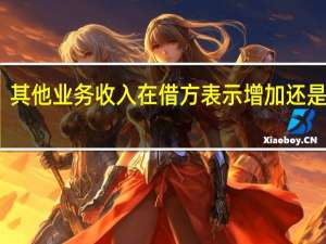 其他业务收入在借方表示增加还是减少（营业外收入借方表示增加还是减少）