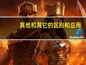 其他和其它的区别和应用