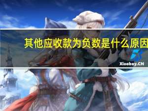 其他应收款为负数是什么原因（其他应收款为负数是什么意思）
