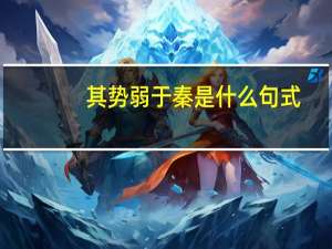 其势弱于秦是什么句式