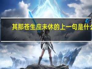 其那苍生应未休的上一句是什么