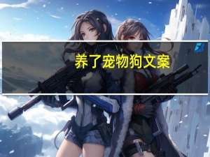 养了宠物狗文案